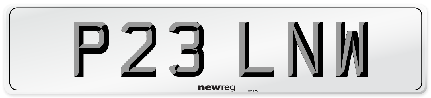 P23 LNW Number Plate from New Reg